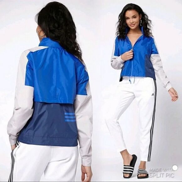 Adidas NWT ID Woven Shell Jacket Windbreaker W/ Hideaway Hood - Picture 2 of 11